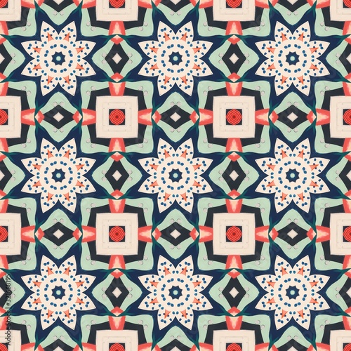 Wallpaper Mural Seamless playful fun decorative geometric pattern Torontodigital.ca