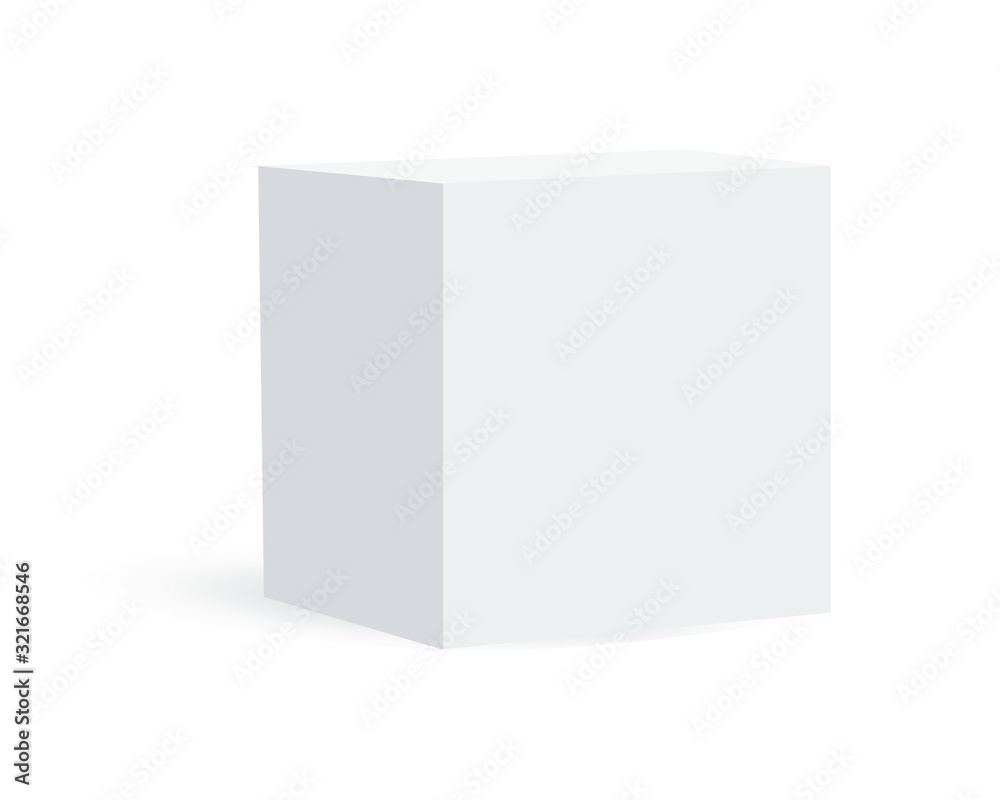 box isolated on white background, box in side view, vector eps 10 box isolated on white background, box in side view, vector eps 10