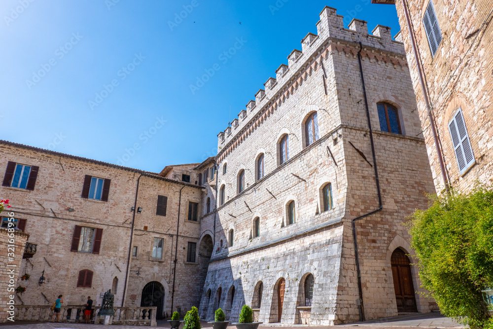 Strade e piazze di Assisi, Umbria, Italia