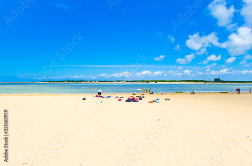 Bank of the Guadalquivir River in the city of Sanlúcar de Barrameda, Andalusia, Spain photo