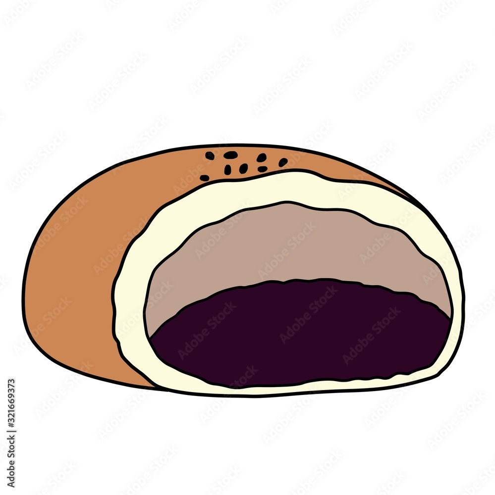 Obraz premium Bread with bean paste