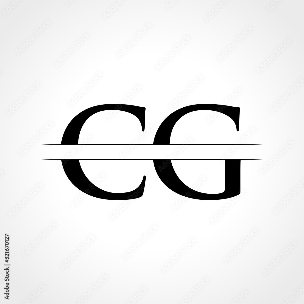 Initial CG Letter Logo With Creative Modern Business Typography Vector ...