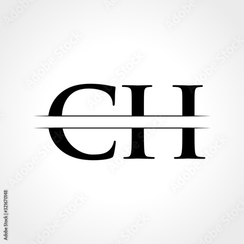 Initial CH Letter Logo With Creative Modern Business Typography Vector Template. Creative Abstract Letter CH Logo Design © Rana