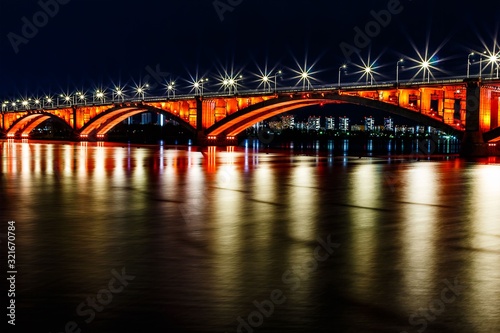 red bridge from Krasnoyarsk, Russia