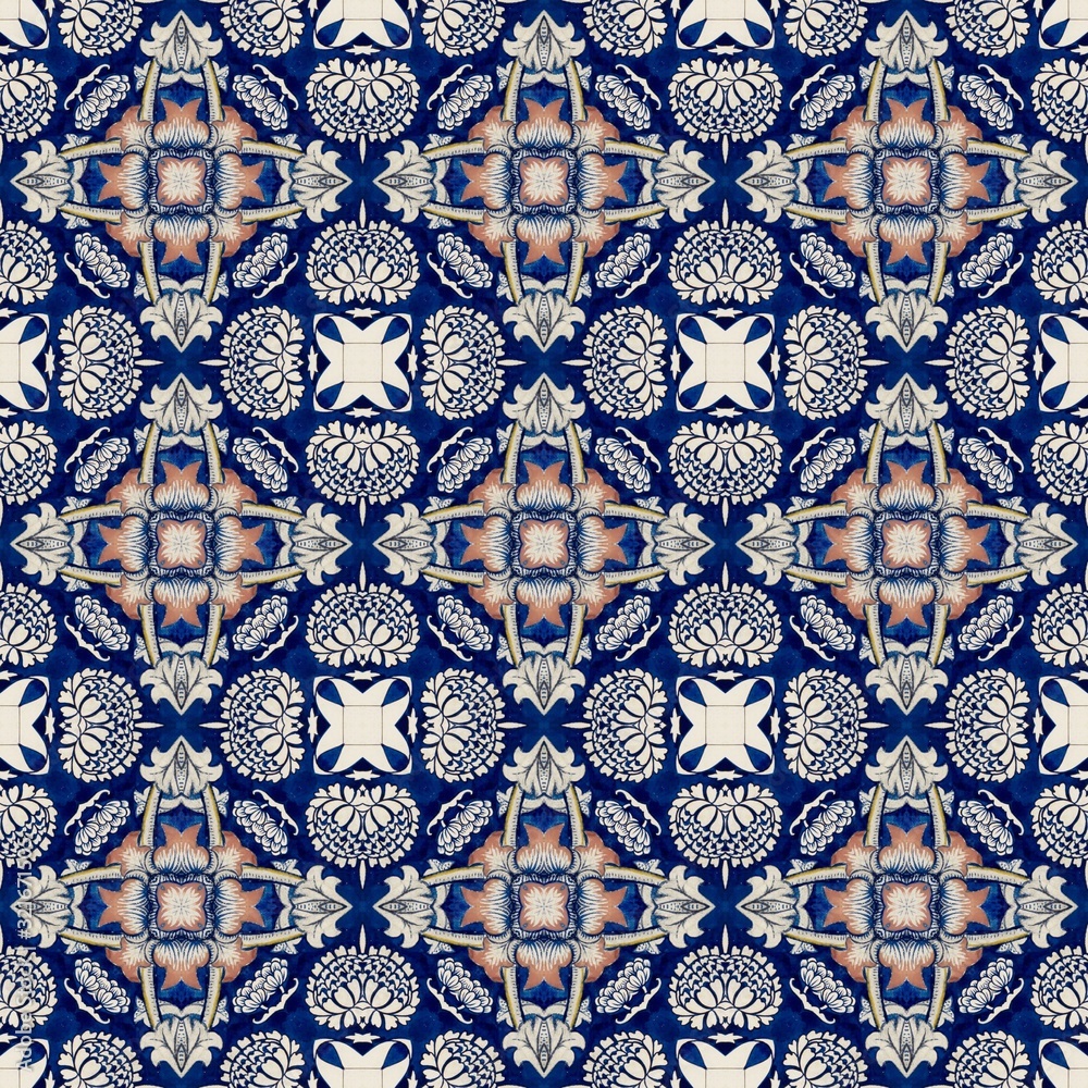 seamless indigo intense blue geometric pattern seamless indigo intense blue geometric pattern