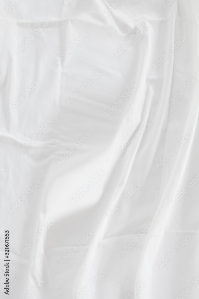 Fototapeta premium White abstract background of soft cotton fabric Crease of cotton, suitable for your design