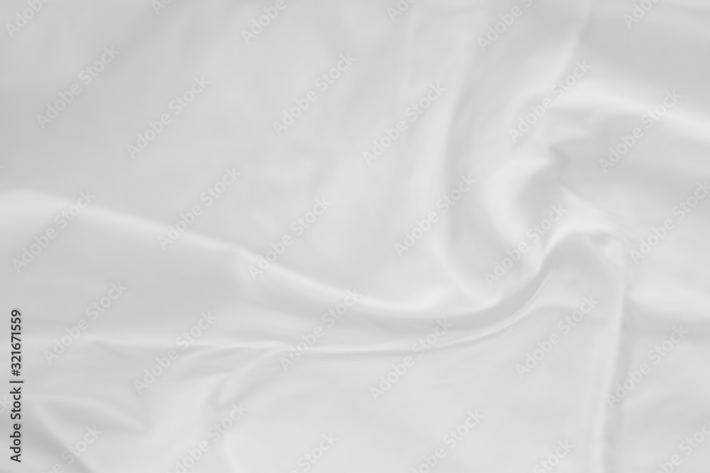 White abstract background of soft cotton fabric Crease of cotton, suitable for your design