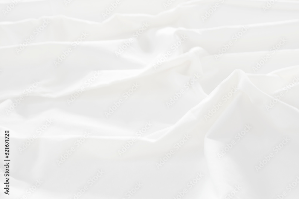 Fototapeta premium White abstract background of soft cotton fabric Crease of cotton, suitable for your design