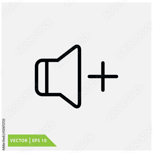 Sound icon vector logo template photo