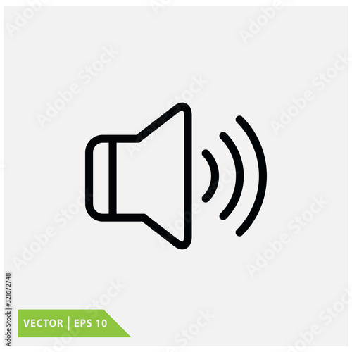 Sound icon vector logo template photo