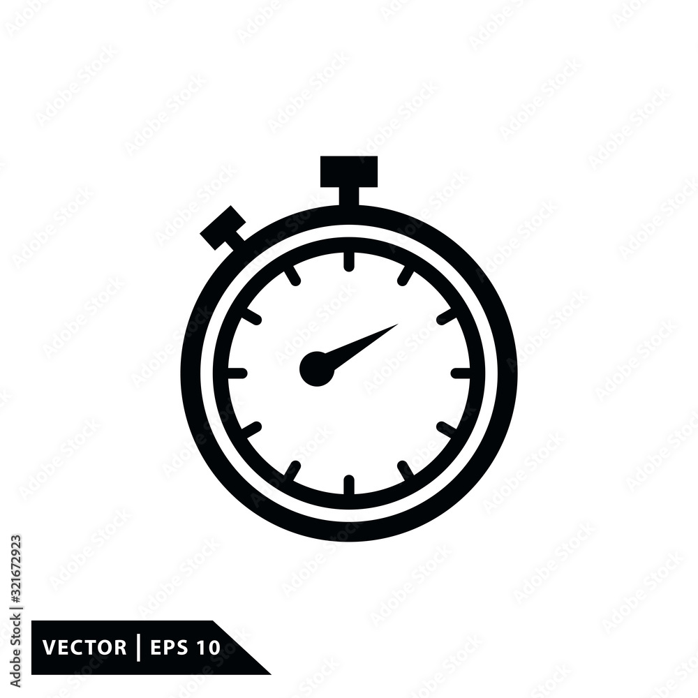 Stopwatch icon vector logo template Stopwatch icon vector logo template