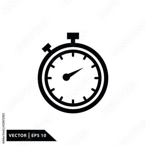 Stopwatch icon vector logo template