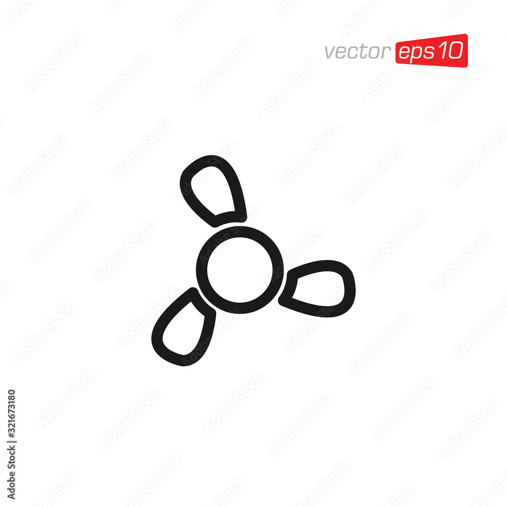 Cooling Fan Icon design Vector Cooling Fan Icon design Vector