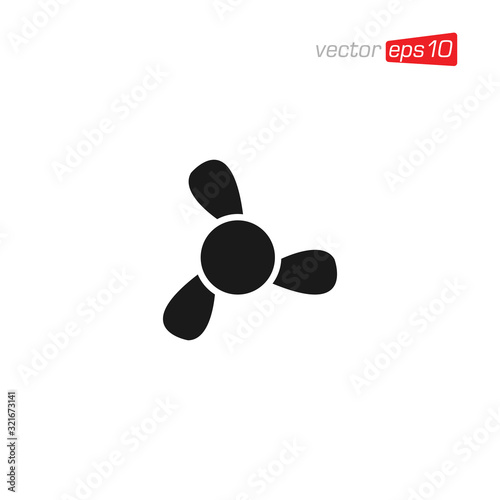 Cooling Fan Icon design Vector