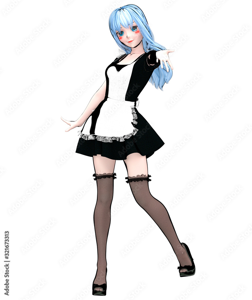 Anime girl Stock Illustration