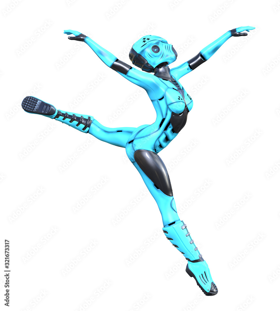 Robot woman. Matte metal droid. Artificial Intelligence. Robot woman. Matte metal droid. Artificial Intelligence.