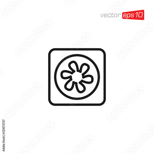 Cooling Fan Icon design Vector