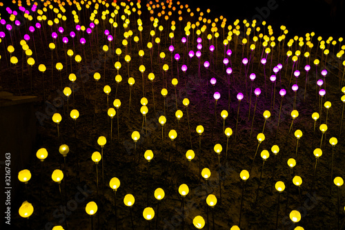 Illumination in the form of the multi-colored shining spheres © arata70