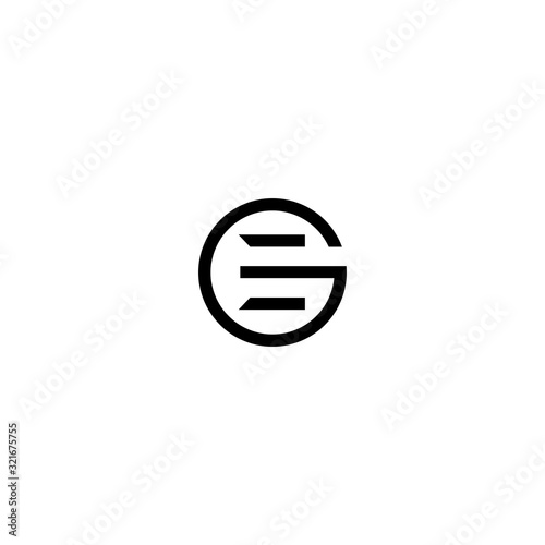 EG GE E G Letter Logo Design Vector Template