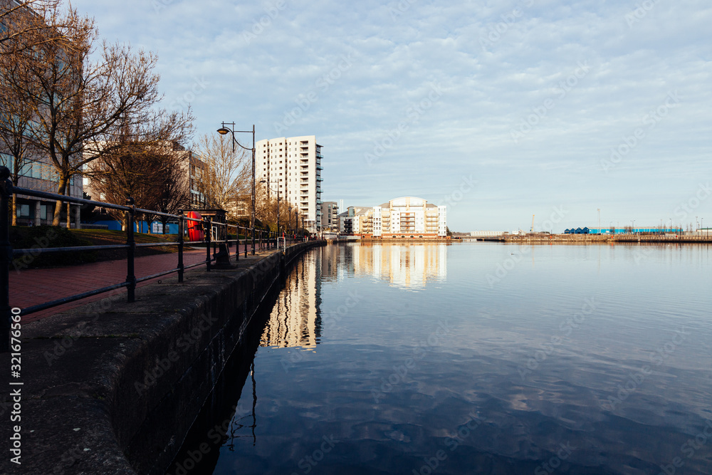 Fototapeta premium Britania Quay Cardiff Bay