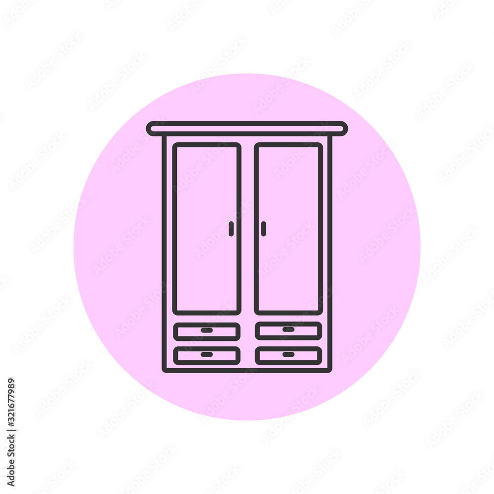 Simple wardrobe icon template design Simple wardrobe icon template design
