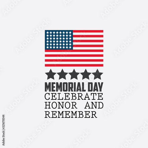 Happy Memorial Day Celebration Vector Template Design Illustration
