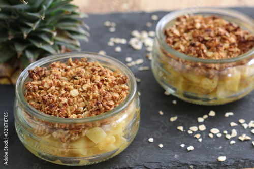 crumble à l'ananas