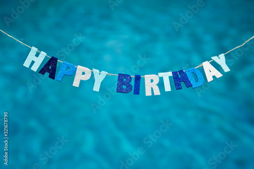 Canvas Print Happy Birthday banner decoration