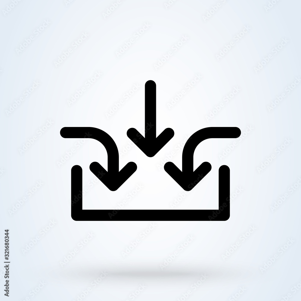 Tableau sur toile Business multiple inputs icon