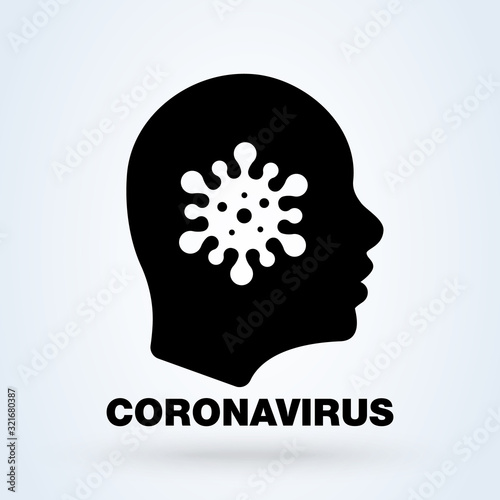 Coronavirus icon. Corona, virus symbol. Pandemics, Pathogen, Epidemic icon. Biological hazard, biohazard. Infectious diseases, bacteria symbols.