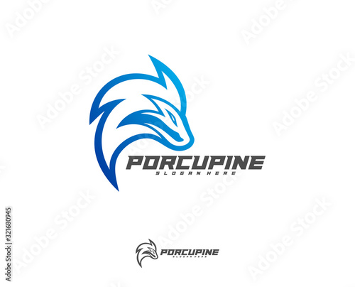 Porcupine Esport gaming mascot logo template Vector. Modern Porcupine Logo Vector