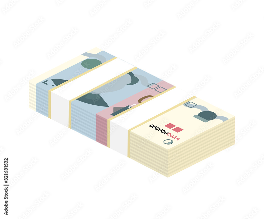 Chinese yuan banknote stack isolated on white Chinese yuan banknote stack isolated on white