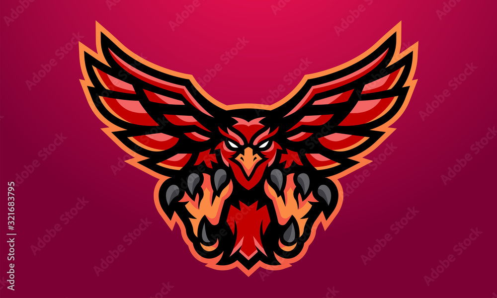 Design de logotipo de mascote eagles esport