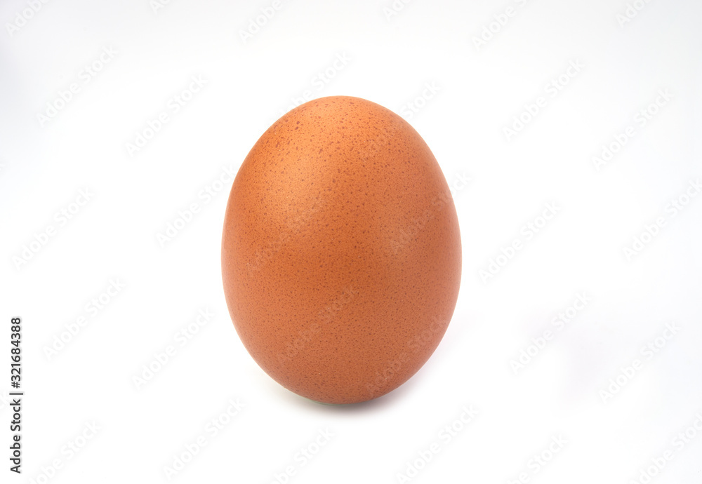 Fresh brown chicken egg isolated on white background Fresh brown chicken egg isolated on white background