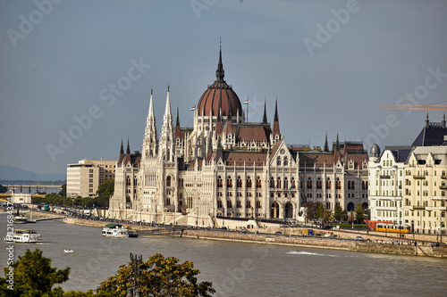 the seat of the Hungarian Parliament on the Danube in Budapest