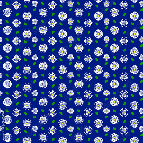 Daisy flower - floral seamless pattern background
