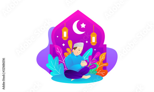 Ramadhan Kareem Modern Flat Illustration Vector Template-05