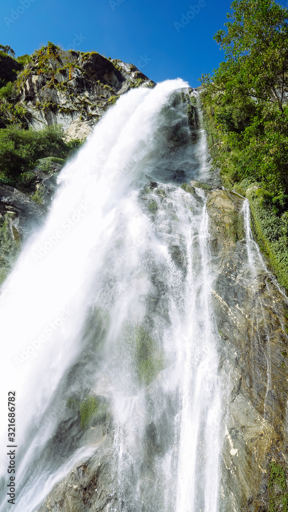 Fototapeta premium tall waterfall in nepal