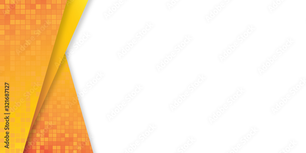 Orange white abstract background with copy space for presentation design