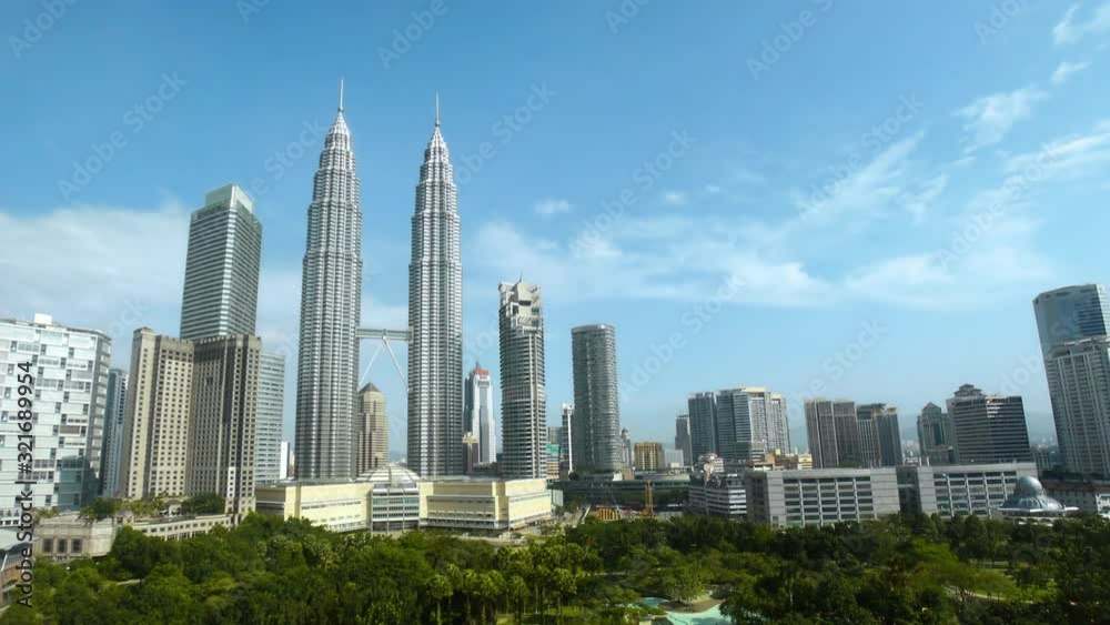 Kuala Lumpur skyline time-lapse on a sunny day Kuala Lumpur skyline time-lapse on a sunny day