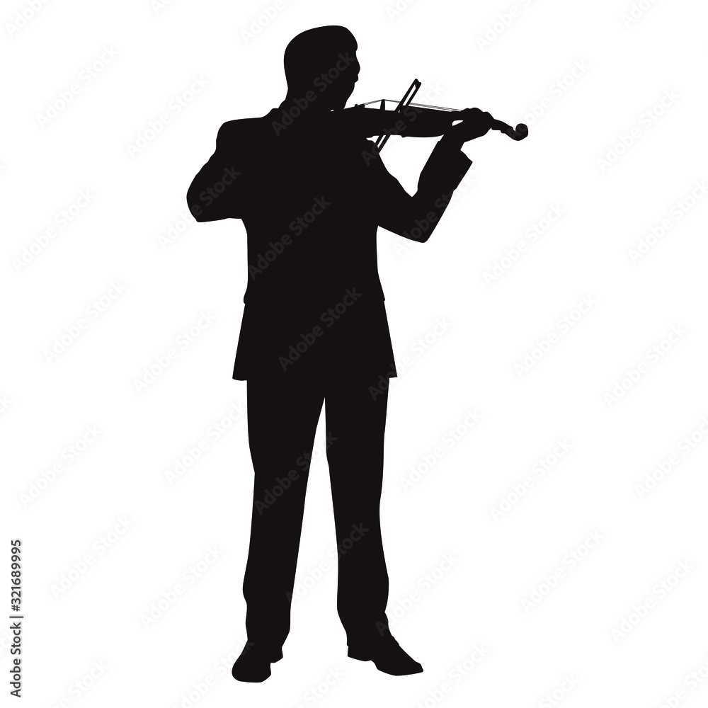 Man Playing Violin Silhouette Man Playing Violin Silhouette