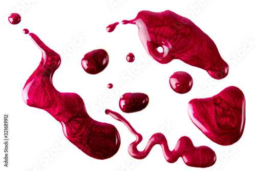 Wallpaper Mural Blots of nail polish isolated on white background Torontodigital.ca