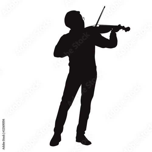 Man Playing Violin Silhouette