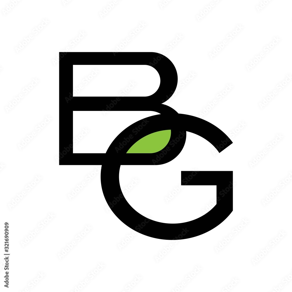BG logo vector. BG initial letter logo design template vector BG logo vector. BG initial letter logo design template vector