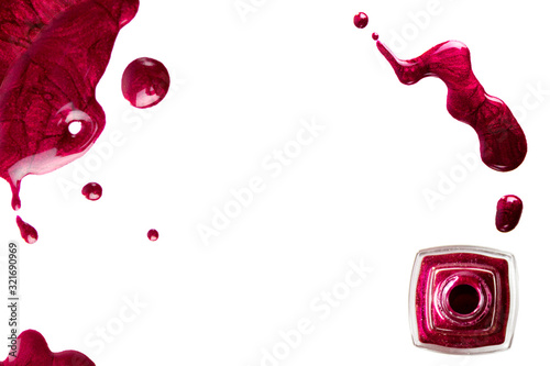 Wallpaper Mural Blots of nail polish isolated on white background Torontodigital.ca
