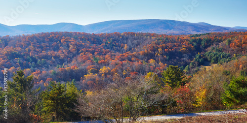 Late autumn scene along the Blue Ridge Parkway near Waynesboro, Virginia photo
