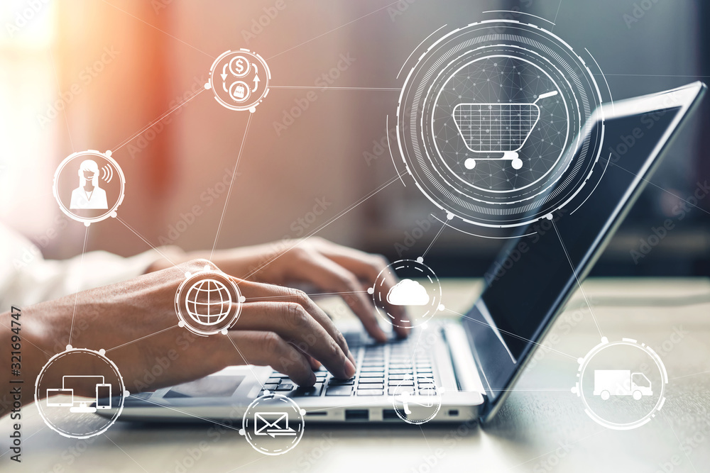 Omni channel technology of online retail business. Multichannel