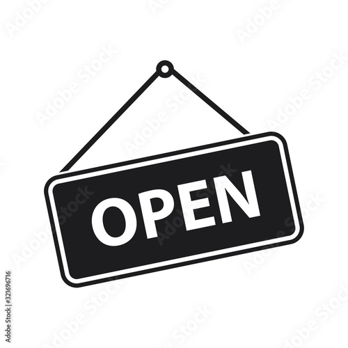 open sign icon design vector logo template EPS 10
