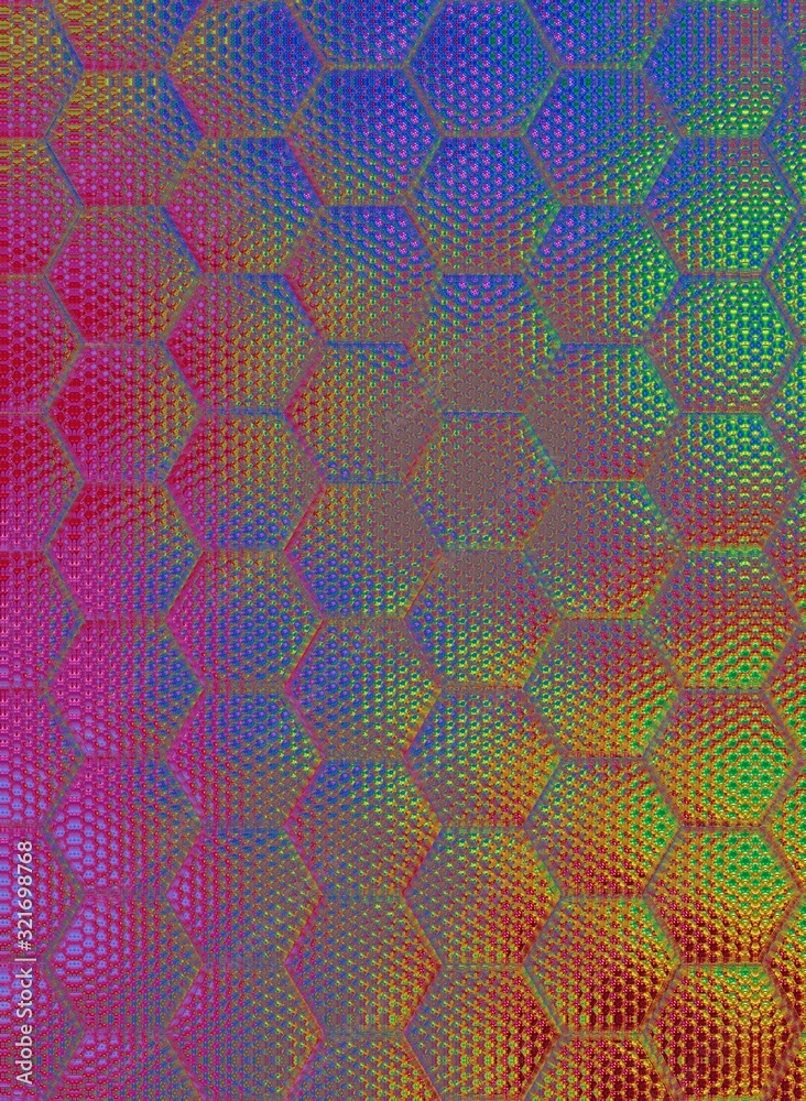 Beauty and Fashion concept shiny hexagonal patterned and textured surface background. 3d illustration. Beauty and Fashion concept shiny hexagonal patterned and textured surface background. 3d illustration.