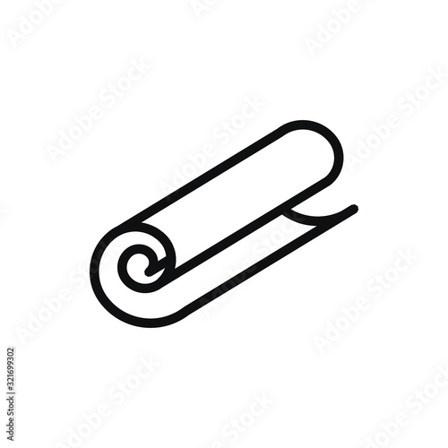 paper scroll, linear icon. vector illustration.